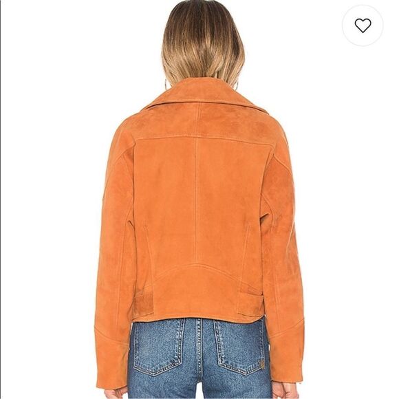NWT BLUE Free People Drapey Suede Moto Jacket Large - Picture 6 of 16